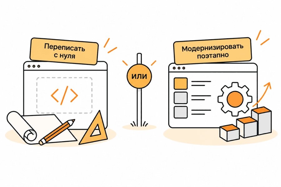 Переписывать устаревшую систему или модернизировать поэтапно
